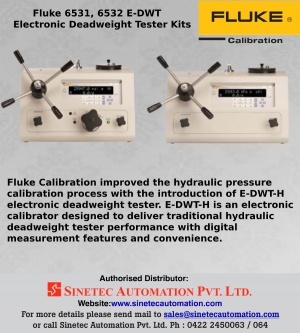 Fluke 6531, 6532 E-DWT Electronic Deadweight Tester Kits